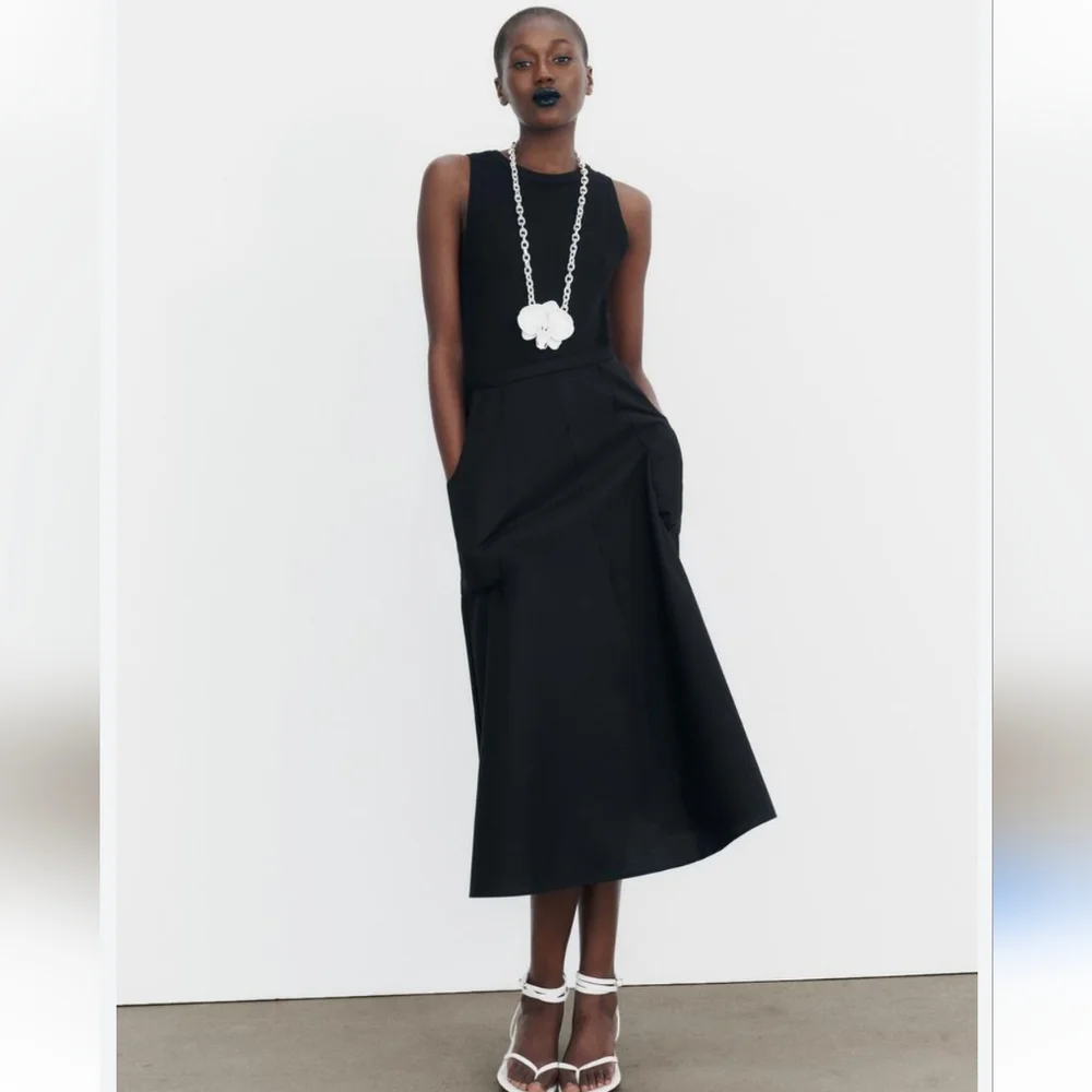 MATCHING POCKET MIDI DRESS SIZE S - Picture 2 of 9